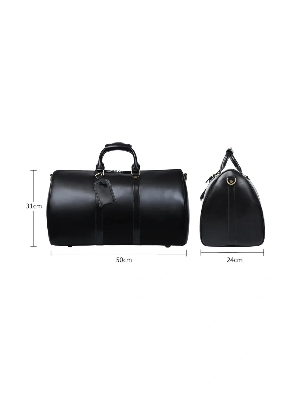 Leathario Travel Duffle Bag For Men Women Genuine Leather Overnight Weekender